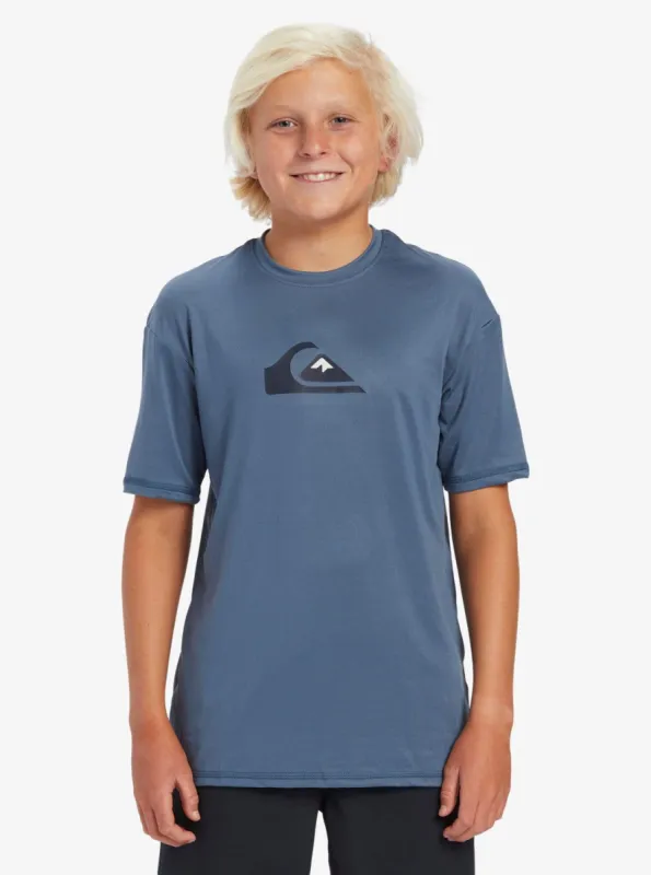 Boys 8-16 Solid Streak Short Sleeve Upf 50 Surf T-Shirt - Bering Sea sold by Quiksilver