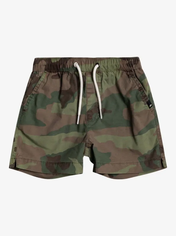 Boys 2-7 Taxer Elastic Waist Shorts - Camo Thyme S121 sold by Quiksilver