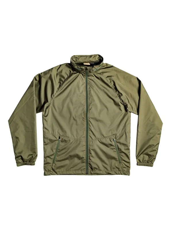 Waterman Shell Shock Water-Resistant Lightweight Mini Ripstop Windbreaker - Dusty Olive sold by Quiksilver