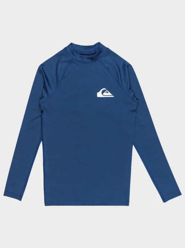 Boys 8-16 Everyday UPF 50 Long Sleeve Rashguard - Monaco Blue Heather sold by Quiksilver