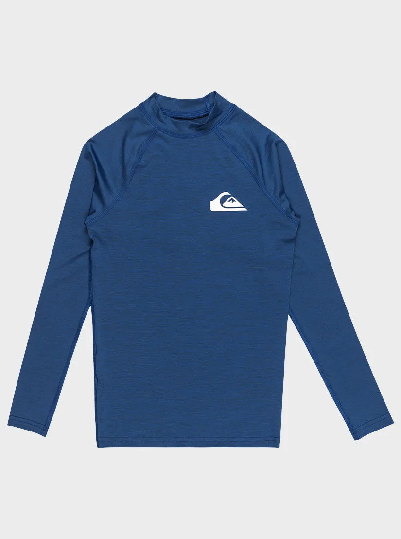 Boys 8-16 Everyday UPF 50 Long Sleeve Rashguard - Monaco Blue Heather sold by Quiksilver