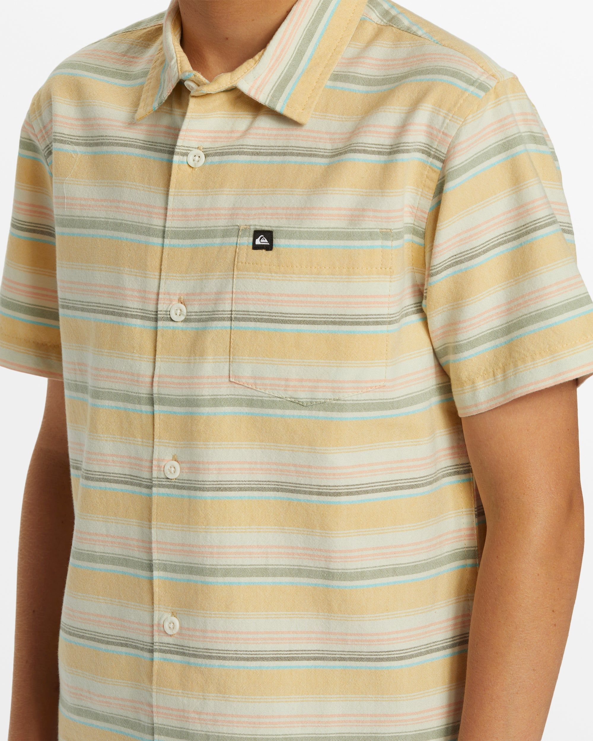 Boys 8-16 Oxford Stripe Classic Short Sleeve Shirt - Ochre sold by Quiksilver product image thumbnail 5