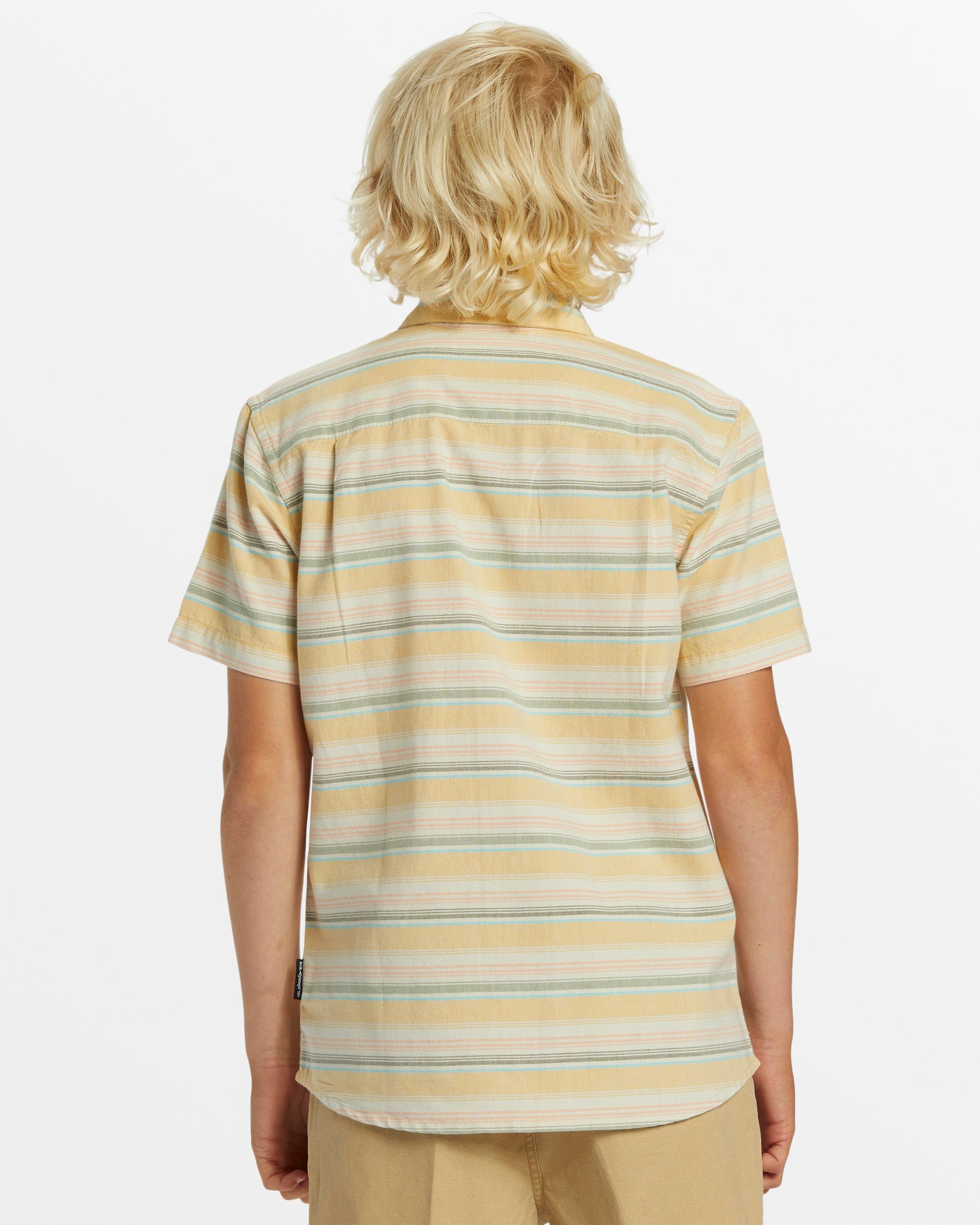 Boys 8-16 Oxford Stripe Classic Short Sleeve Shirt - Ochre sold by Quiksilver product image thumbnail 2