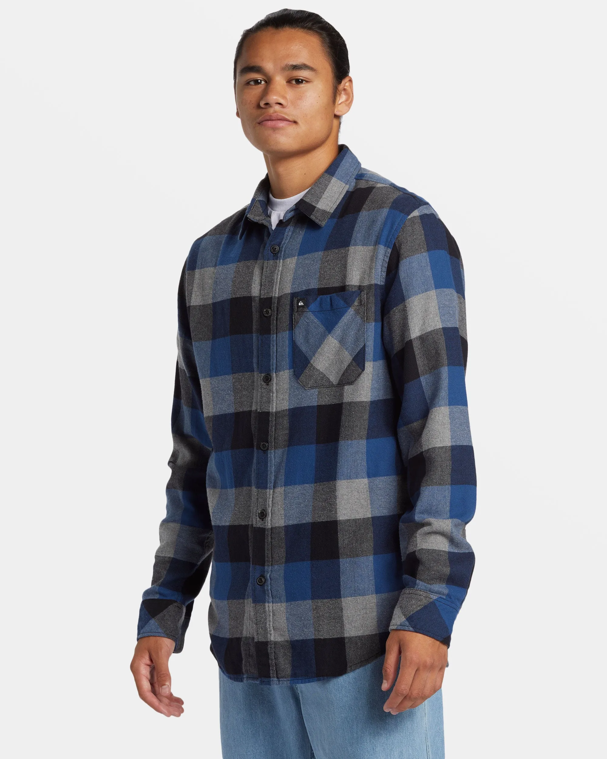 Motherfly Long Sleeve Flannel - Estate Blue Motherfly sold by Quiksilver product image thumbnail 4