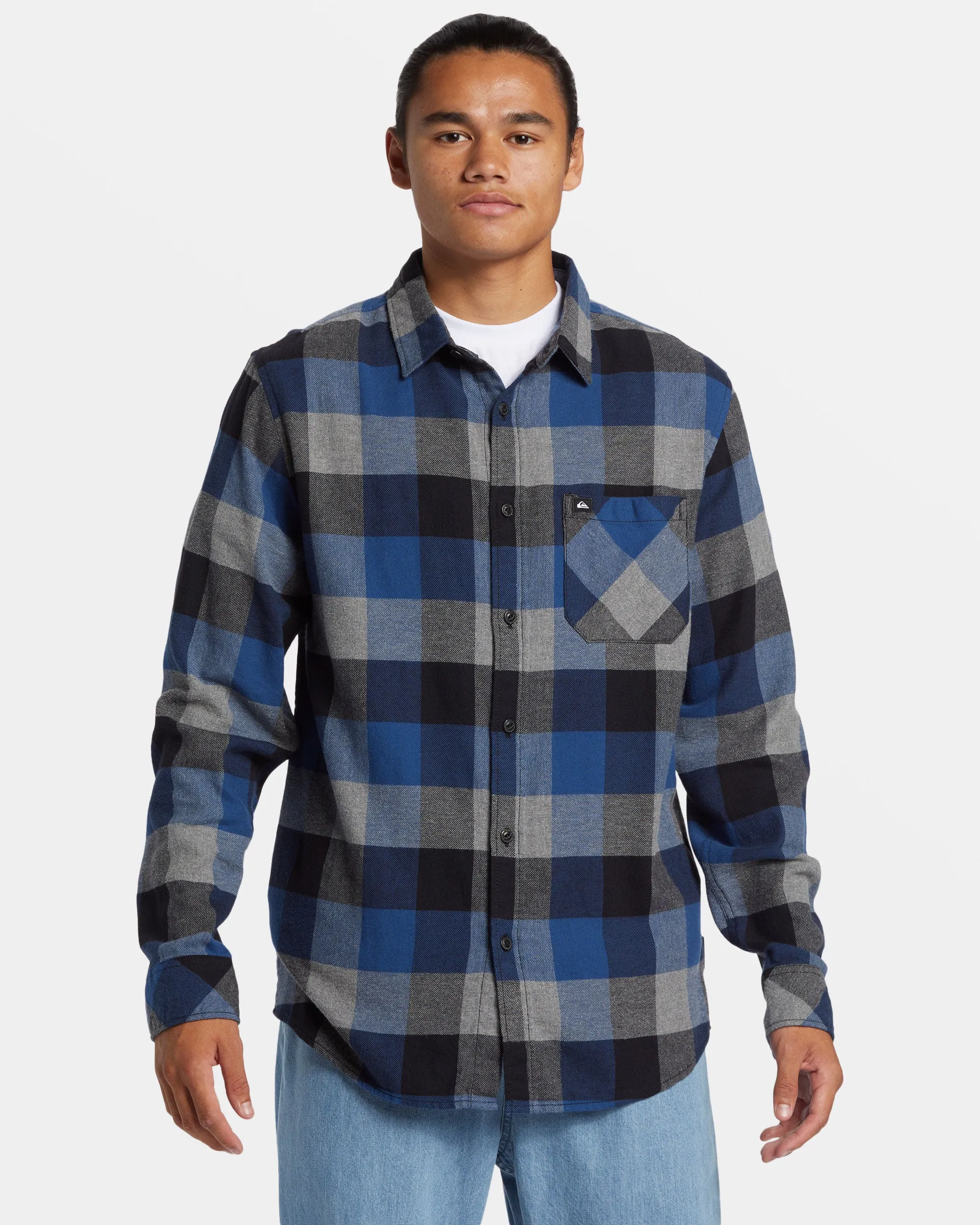 Motherfly Long Sleeve Flannel - Estate Blue Motherfly sold by Quiksilver