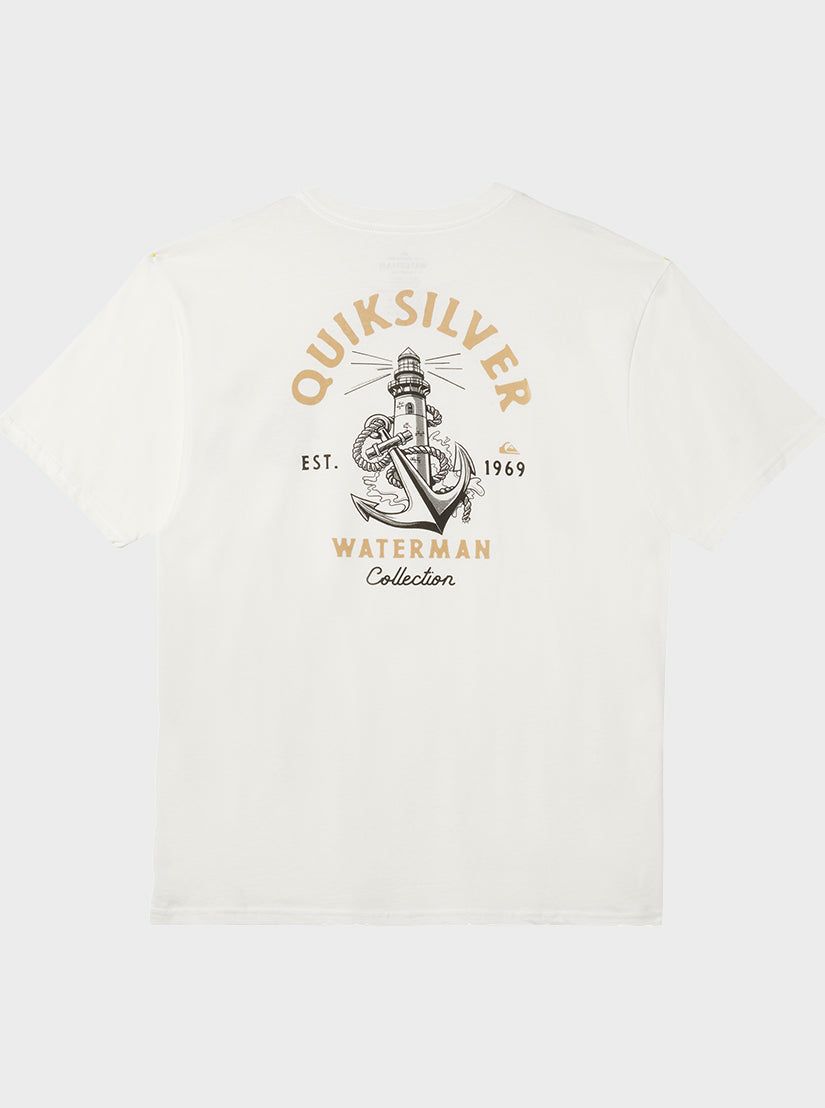 Waterman Anchors Away T-Shirt - Snow White sold by Quiksilver