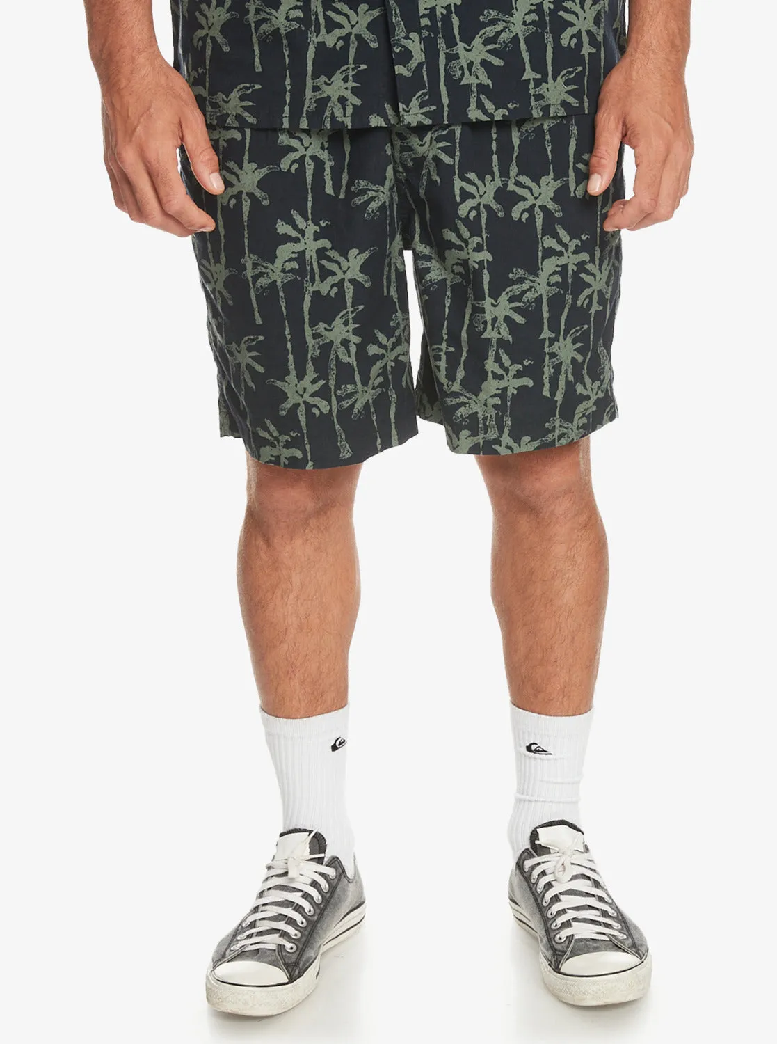 Taxer Print Elastic Waist Shorts - Laurel Wreath Painted Palms sold by Quiksilver product image thumbnail 5