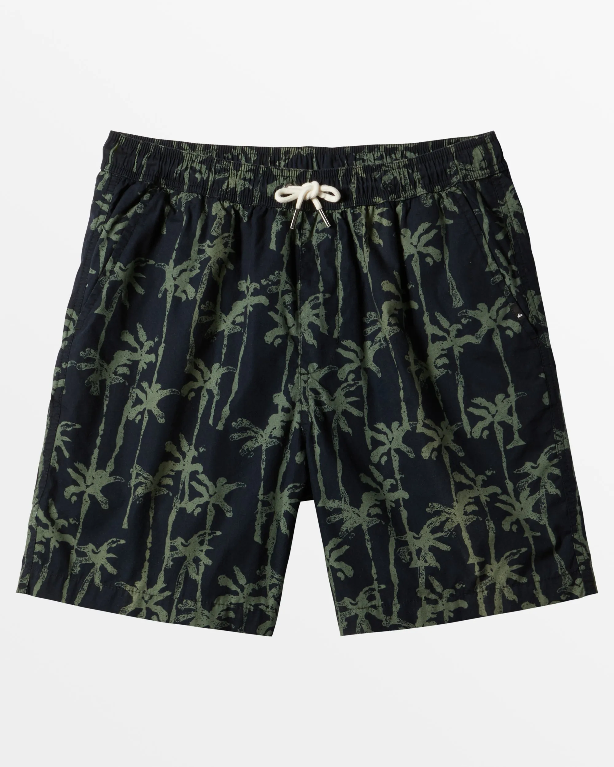 Taxer Print Elastic Waist Shorts - Laurel Wreath Painted Palms sold by Quiksilver