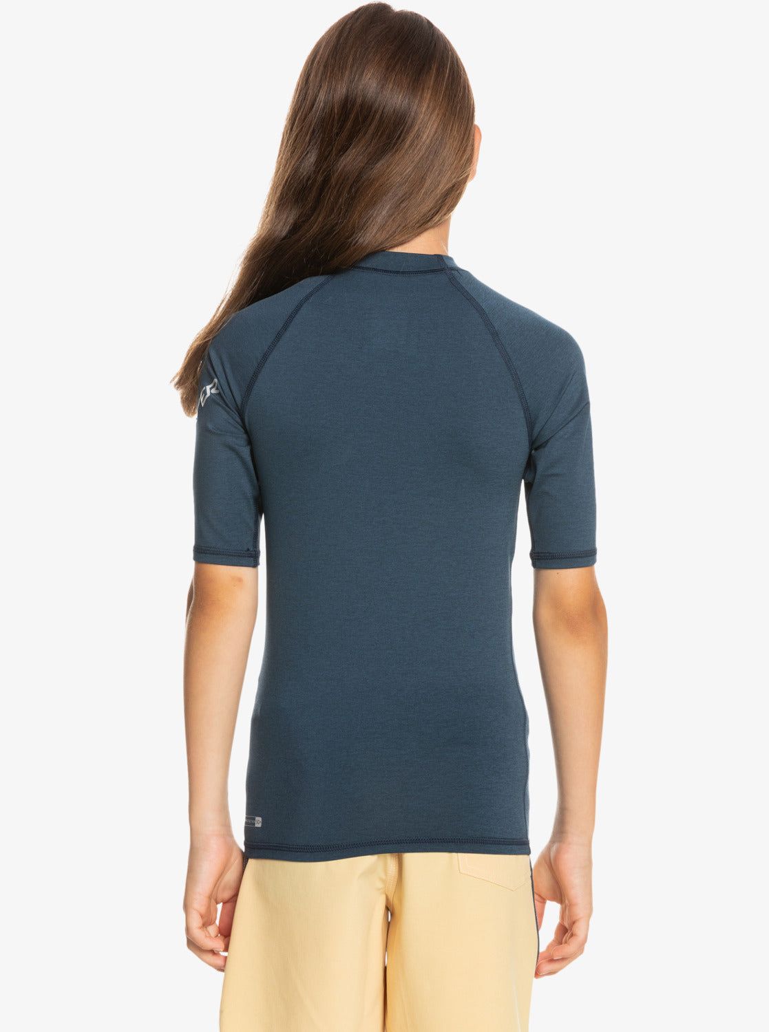 Boys 8-16 All Time Short Sleeve Rashguard - Navy Blazer Heather sold by Quiksilver product image thumbnail 4