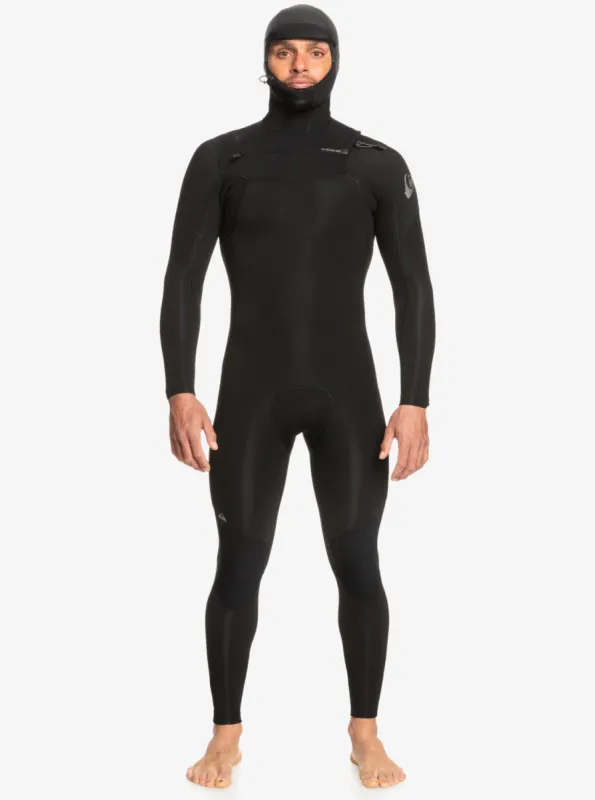 4/3 Everyday Sessions Hooded Chest-Zip Wetsuit - Black sold by Quiksilver