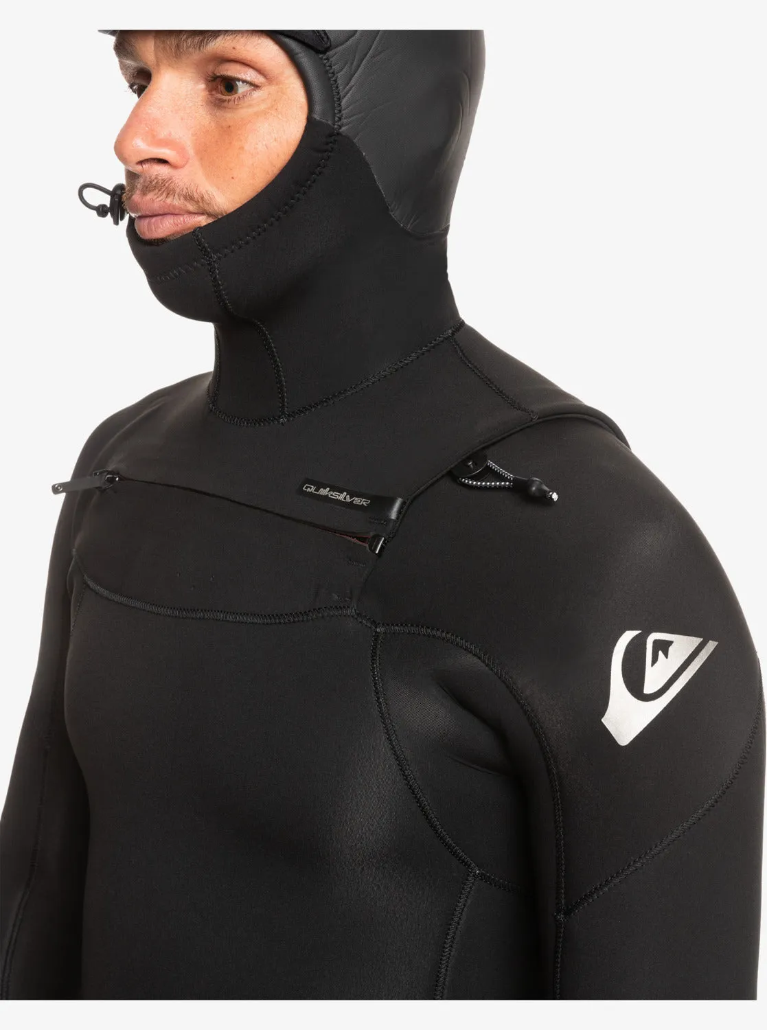 4/3 Everyday Sessions Hooded Chest-Zip Wetsuit - Black sold by Quiksilver product image thumbnail 3