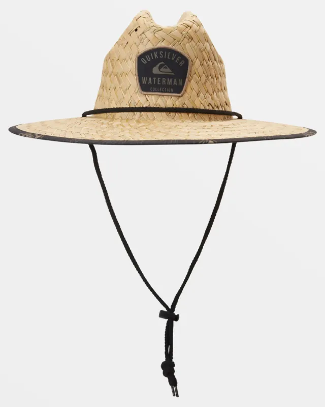 Waterman Outsider Straw Lifeguard Hat - Black sold by Quiksilver