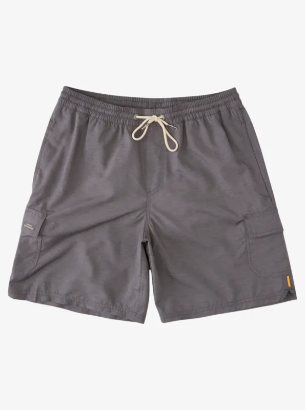Waterman Balance 18" Swim Trunks - Dark Grey Heather sold by Quiksilver