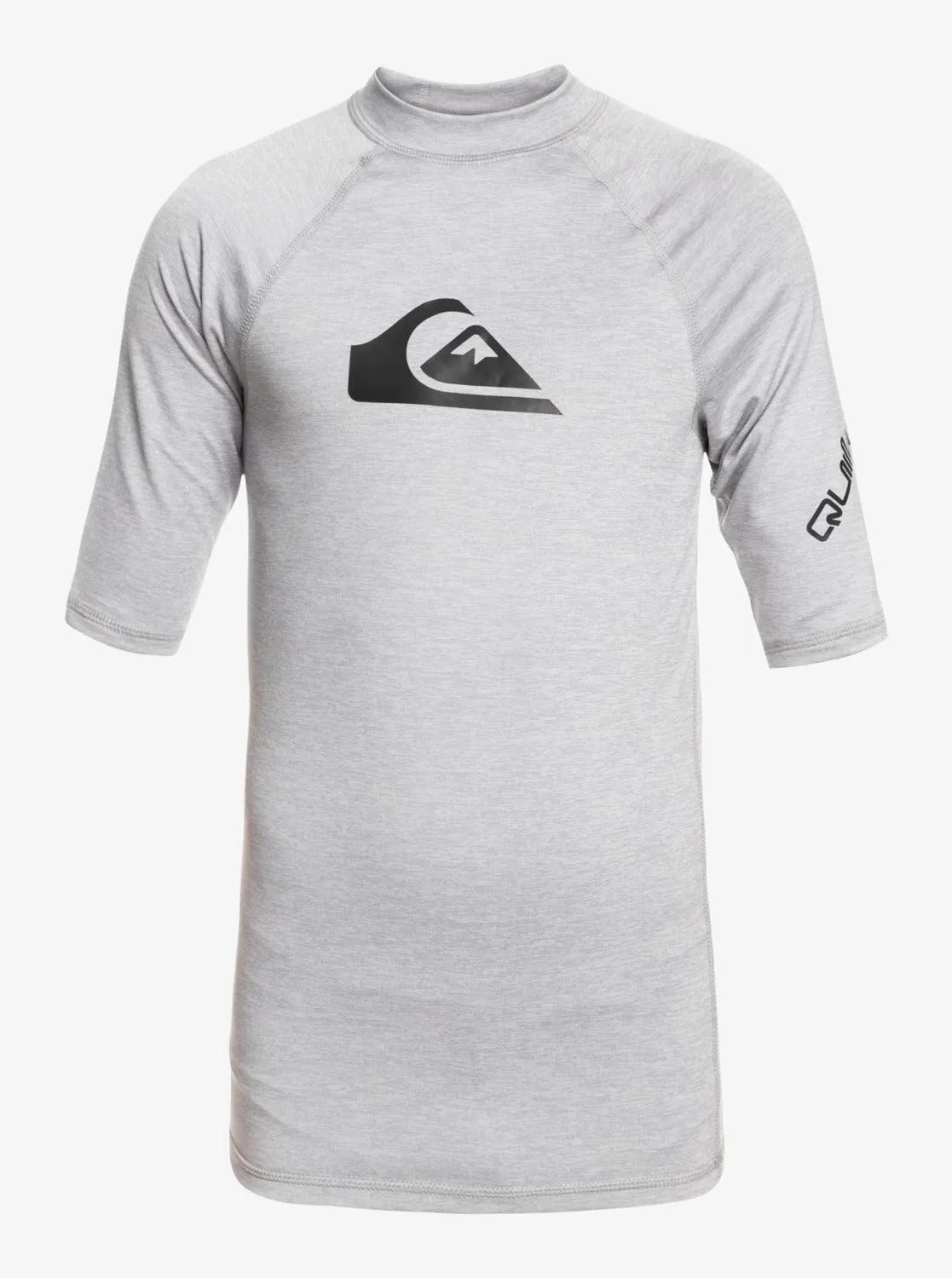 Boys 8-16 All Time Short Sleeve Rashguard - Sleet Heather sold by Quiksilver