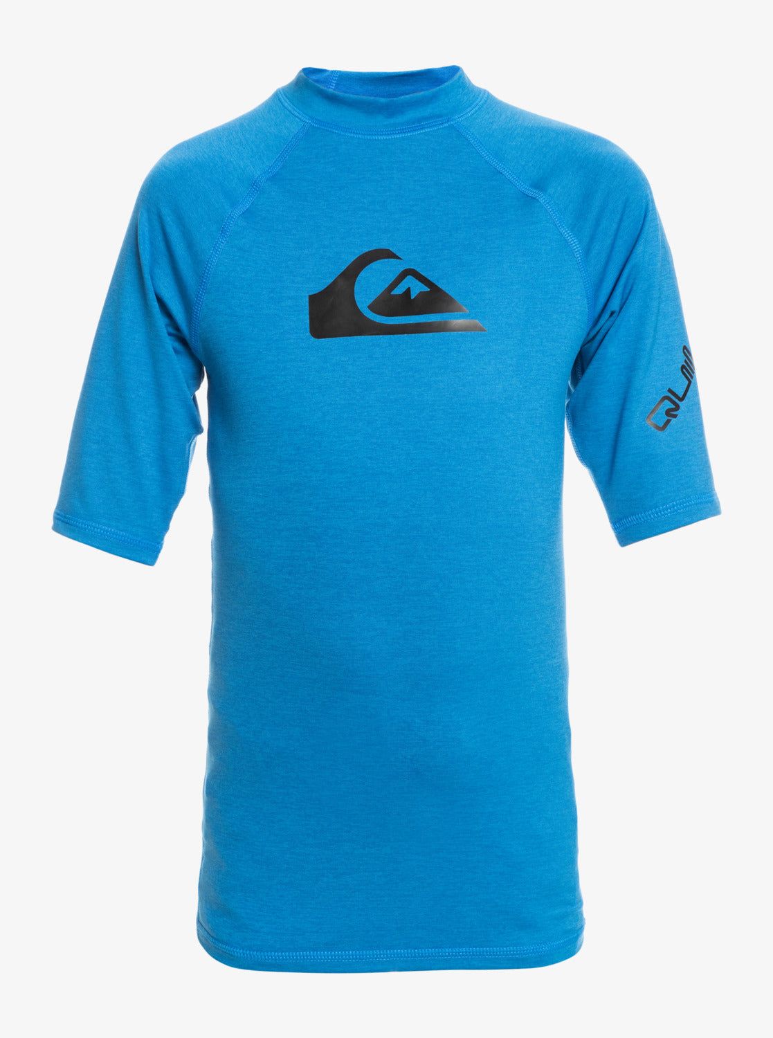 Boys 8-16 All Time Short Sleeve Rashguard - Snorkel Blue Heather sold by Quiksilver