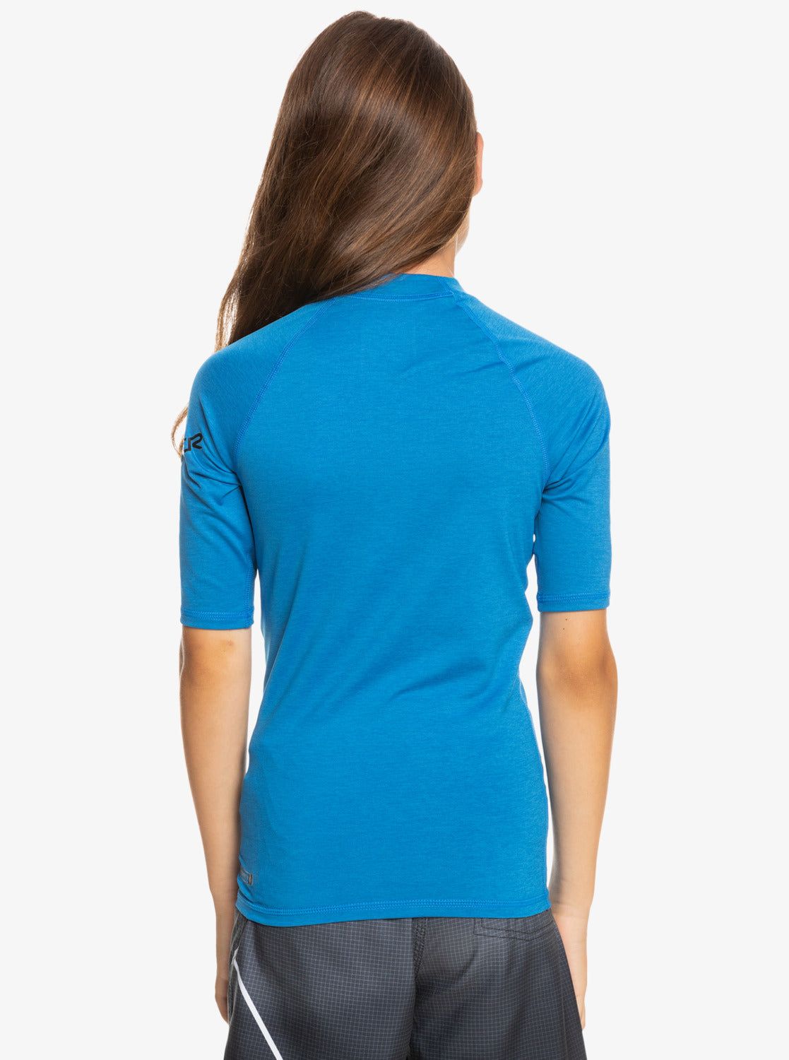 Boys 8-16 All Time Short Sleeve Rashguard - Snorkel Blue Heather sold by Quiksilver product image thumbnail 4