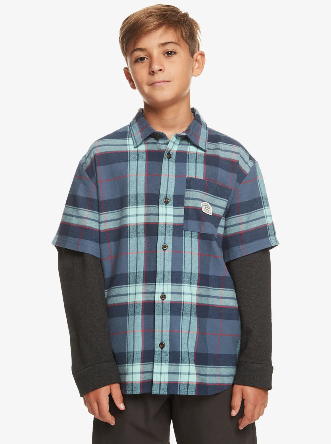 Boys 8-16 Check This Up Oversized Long Sleeve Shirt - Naval Academy sold by Quiksilver product image thumbnail 3