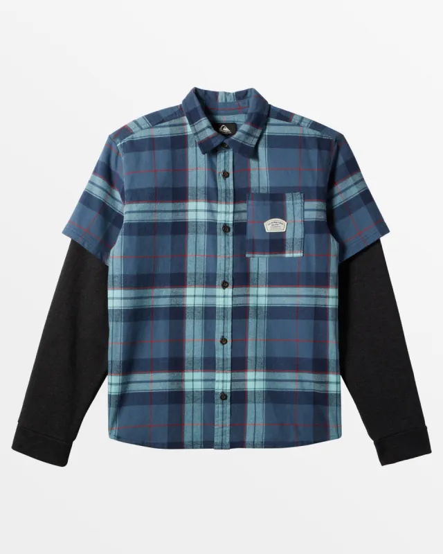 Boys 8-16 Check This Up Oversized Long Sleeve Shirt - Naval Academy sold by Quiksilver