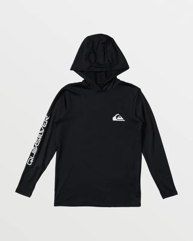 Boys 8-16 Omni Session Hooded UPF 50 Rashguard - Black sold by Quiksilver