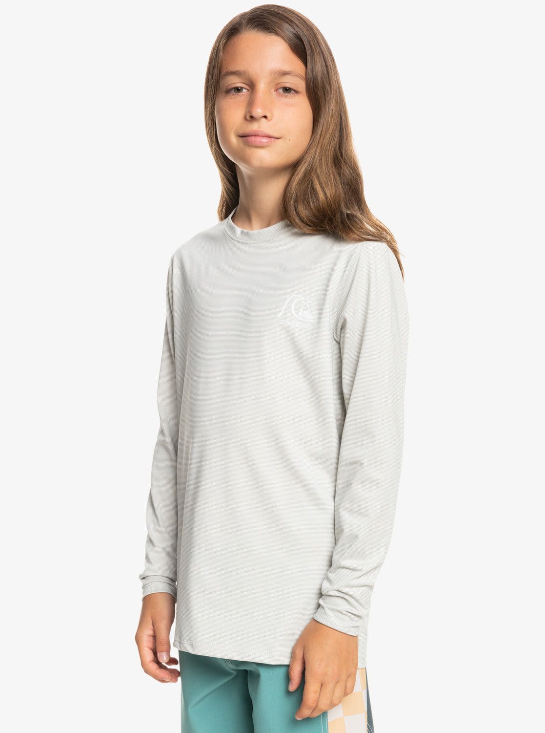 Boys 8-16 Heritage Heather Long Sleeve UPF 50 Surf T-Shirt - Gray Violet Heather sold by Quiksilver product image thumbnail 3