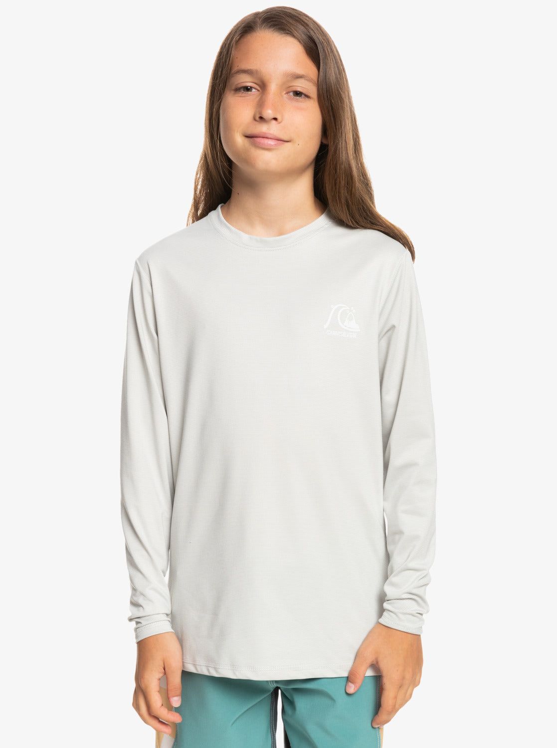 Boys 8-16 Heritage Heather Long Sleeve UPF 50 Surf T-Shirt - Gray Violet Heather sold by Quiksilver product image thumbnail 2