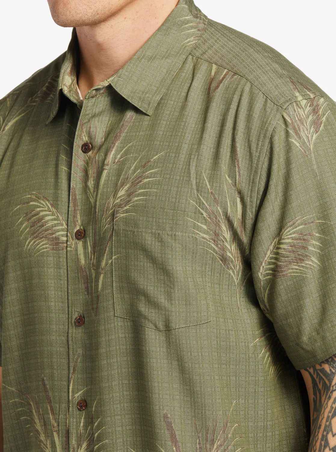 Waterman Skipped Out Woven Shirt - Dusty Olive Skipped Out sold by Quiksilver product image thumbnail 5