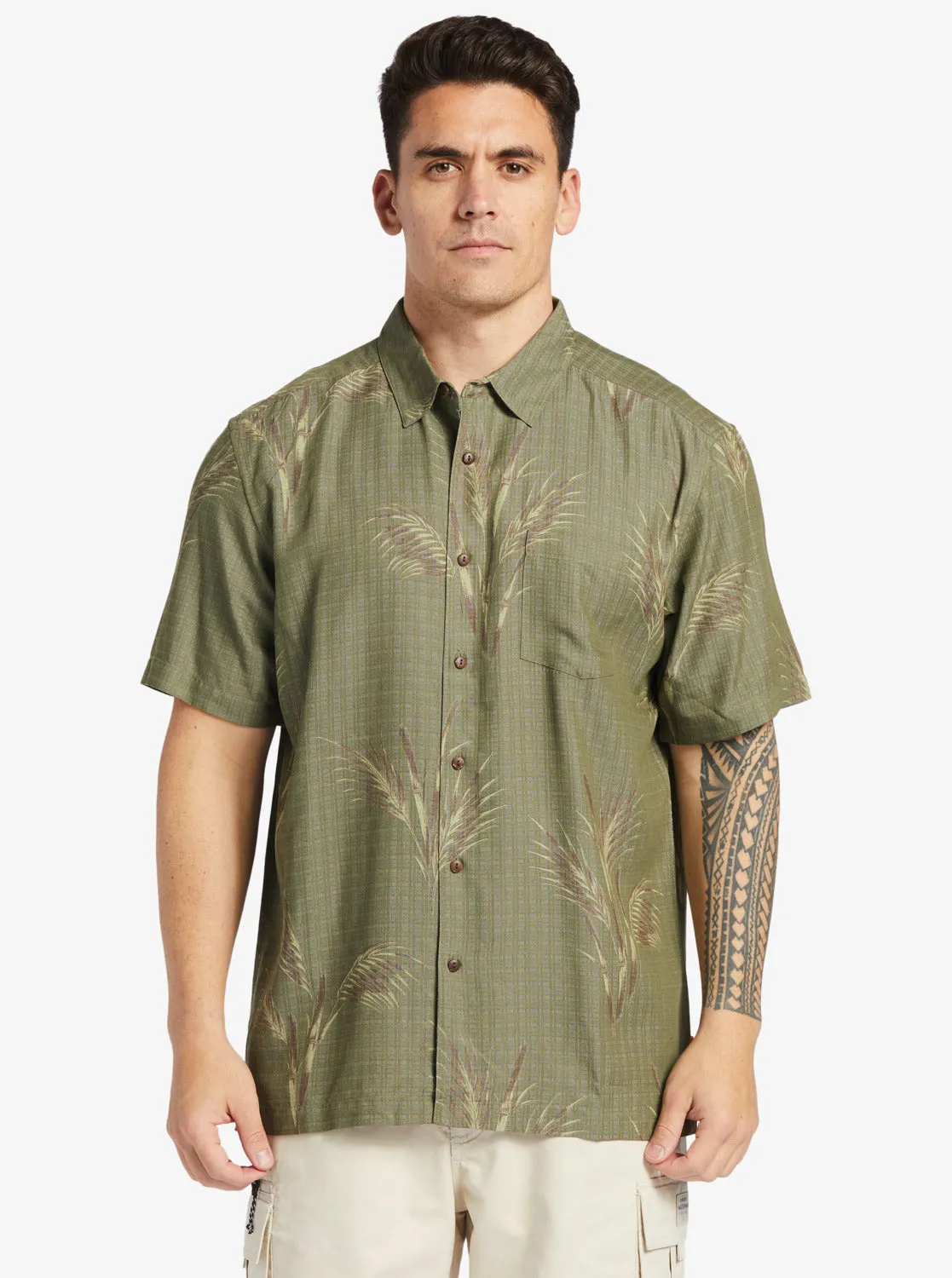 Waterman Skipped Out Woven Shirt - Dusty Olive Skipped Out sold by Quiksilver product image thumbnail 3