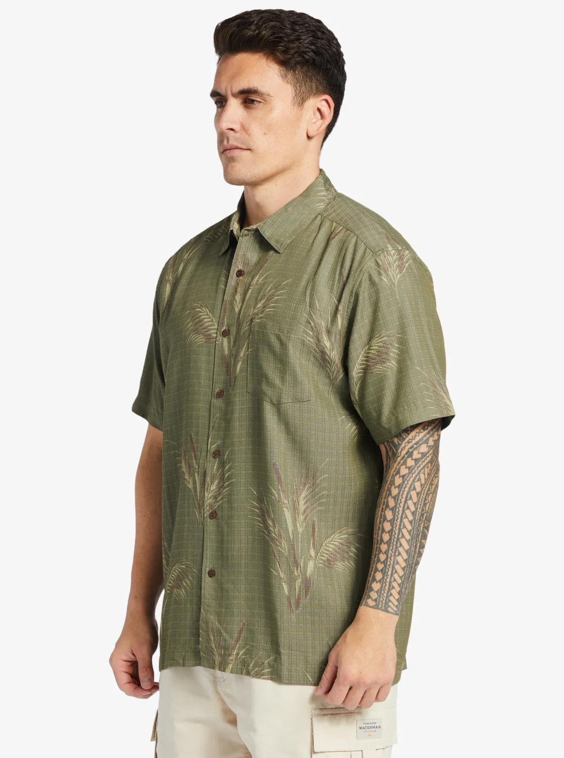 Waterman Skipped Out Woven Shirt - Dusty Olive Skipped Out sold by Quiksilver product image thumbnail 4