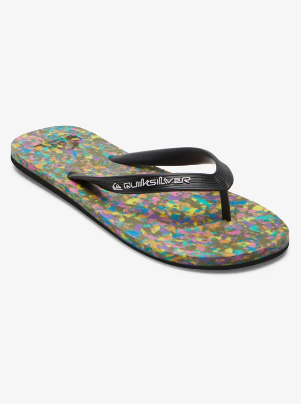 Molokai Recycled Flip-Flops - Black/Blue/Black sold by Quiksilver