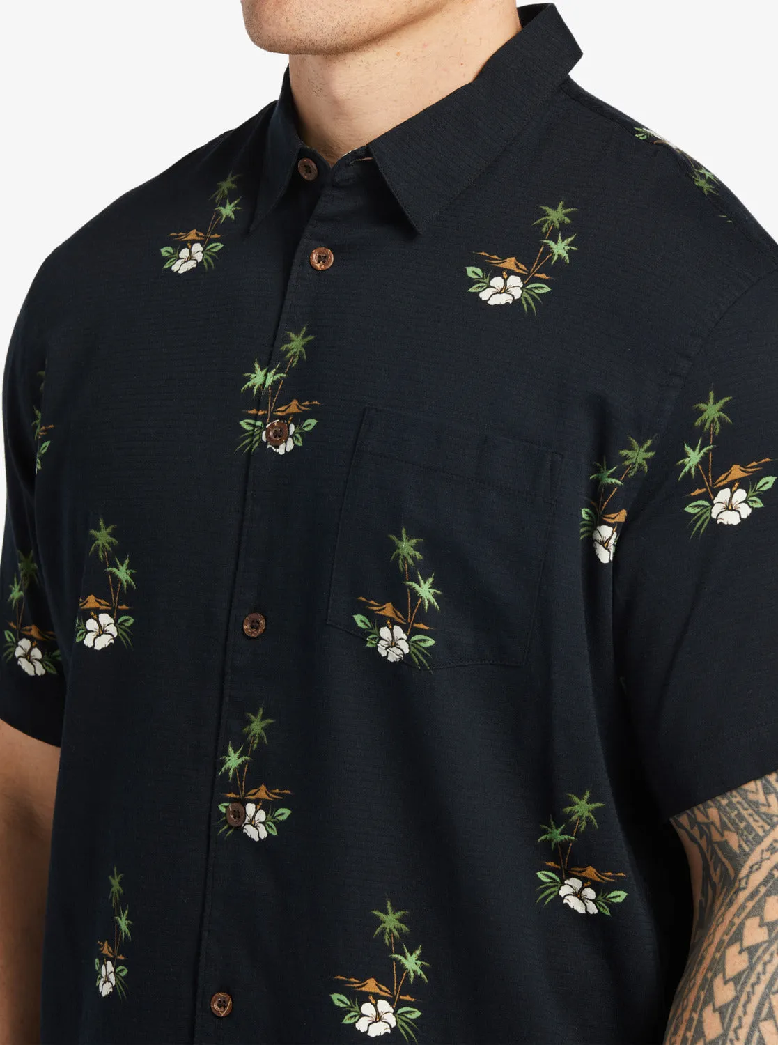 Waterman Micronesia Woven Shirt - Micronesia Dusk Black sold by Quiksilver product image thumbnail 5