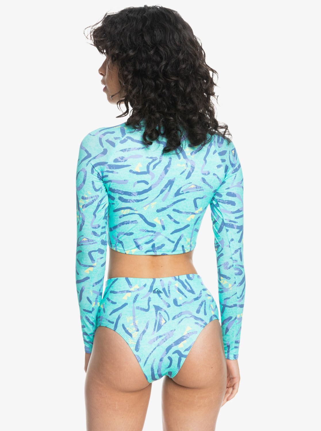 Quiksilver Womens High Waist Bikini Bottoms - Aqua Sky Strange Daze sold by Quiksilver product image thumbnail 4
