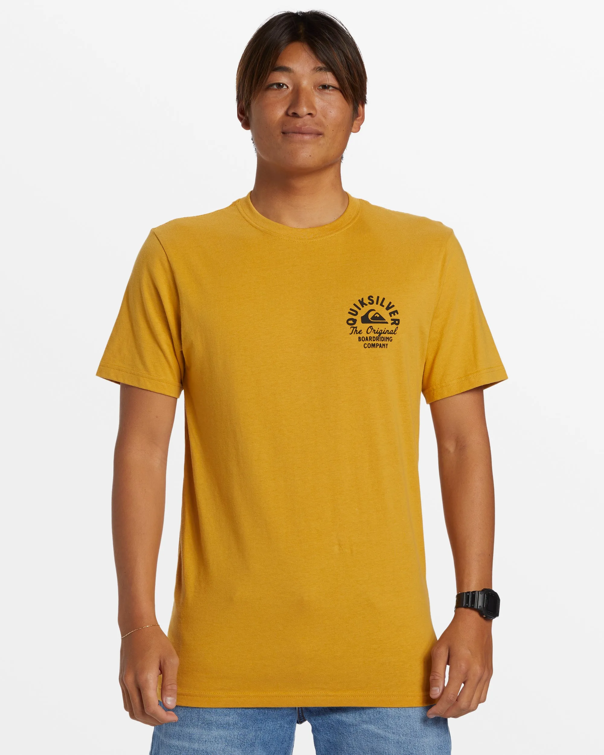 Circled Script T-Shirt - Mustard sold by Quiksilver