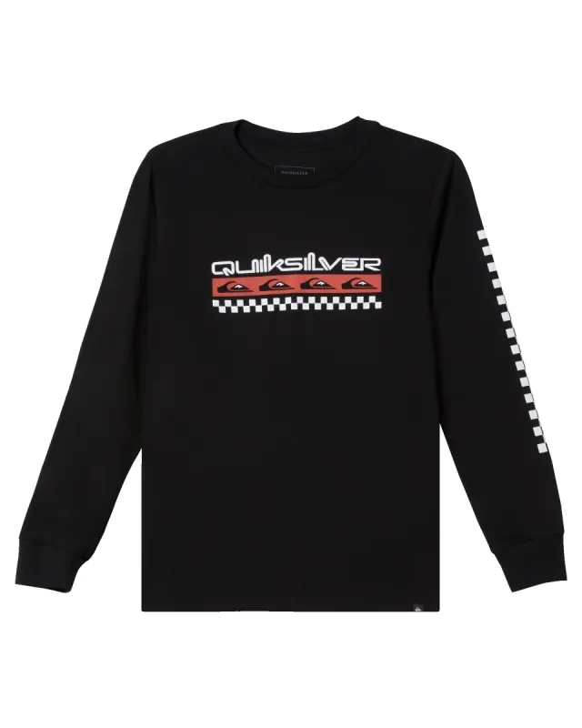 Boys 8-16 Omni Check Long Sleeve T-Shirt - Black sold by Quiksilver