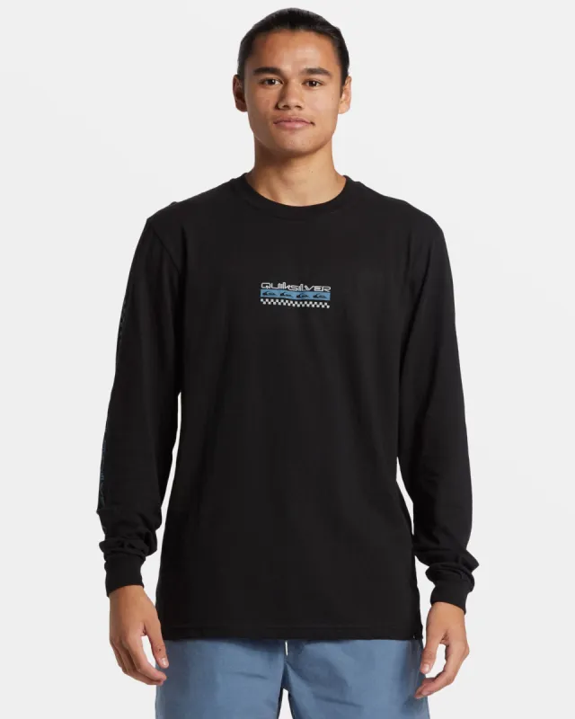 Omni Check Turn Long Sleeve T-Shirt - Black sold by Quiksilver