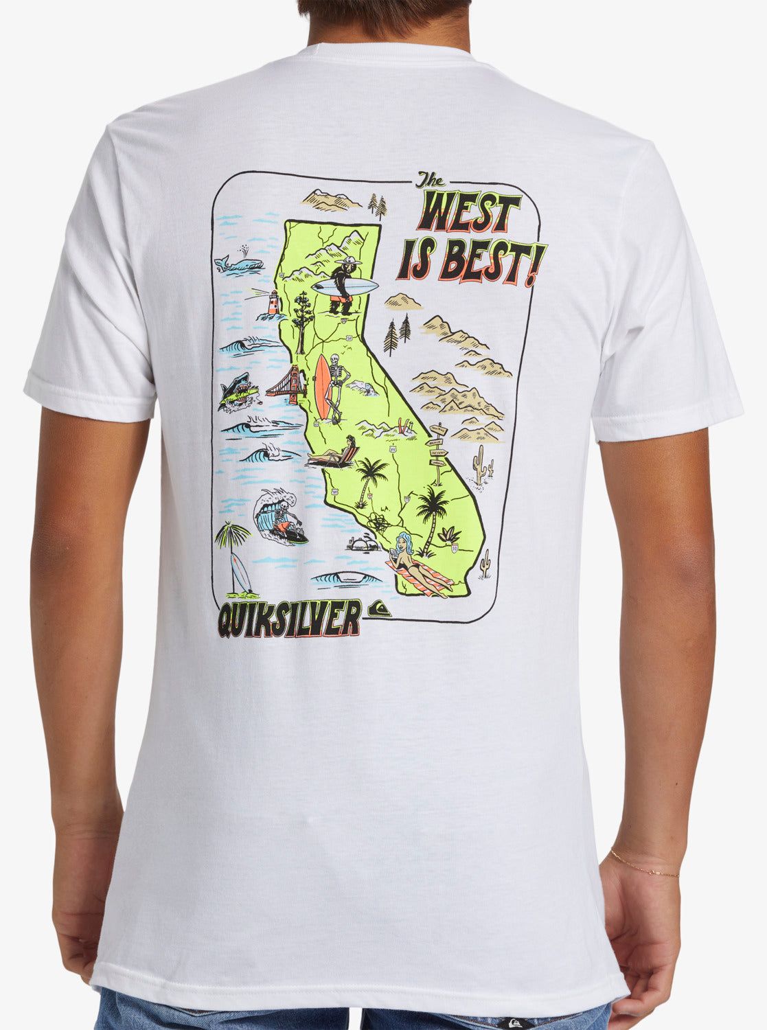 Ca West Is Best T-Shirt - White sold by Quiksilver product image thumbnail 5