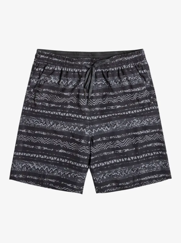 Taxer Print 18" Amphibian Boardshorts - Black sold by Quiksilver