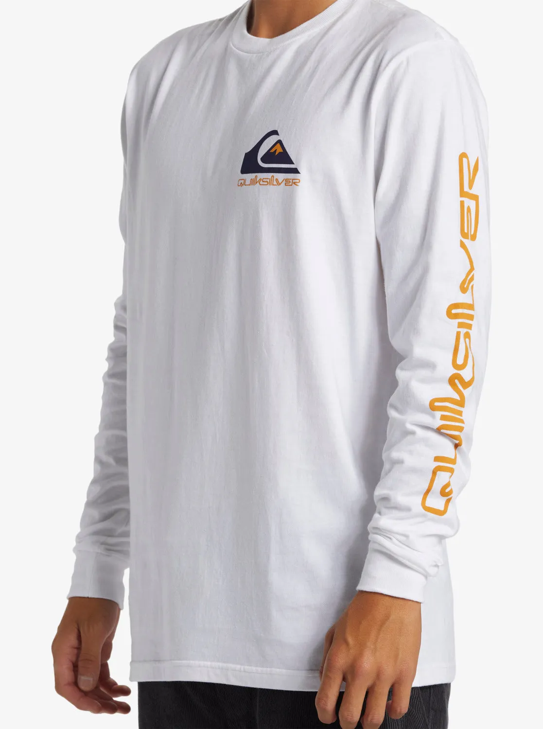 Comp Logo Long Sleeve T-Shirt - White sold by Quiksilver product image thumbnail 3
