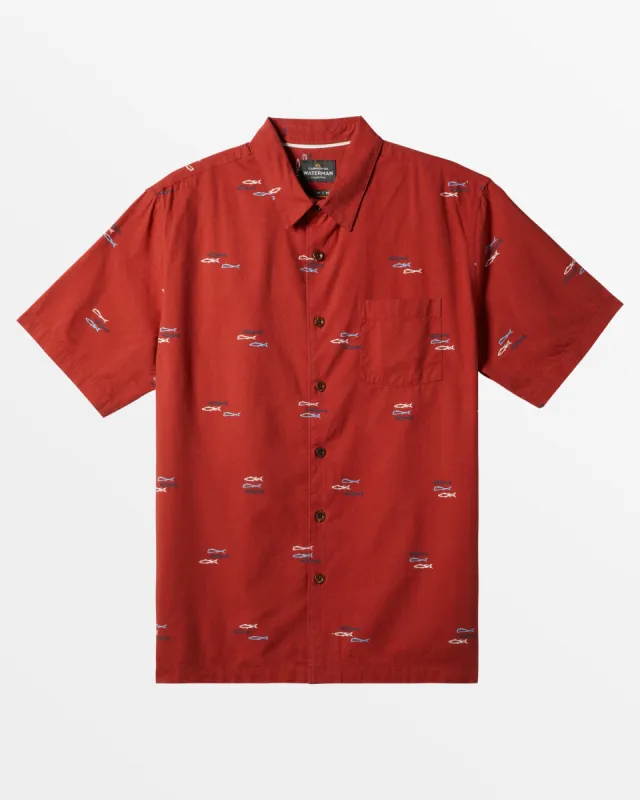 Waterman Game On Short Sleeve Shirt - Fire Game On Woven sold by Quiksilver