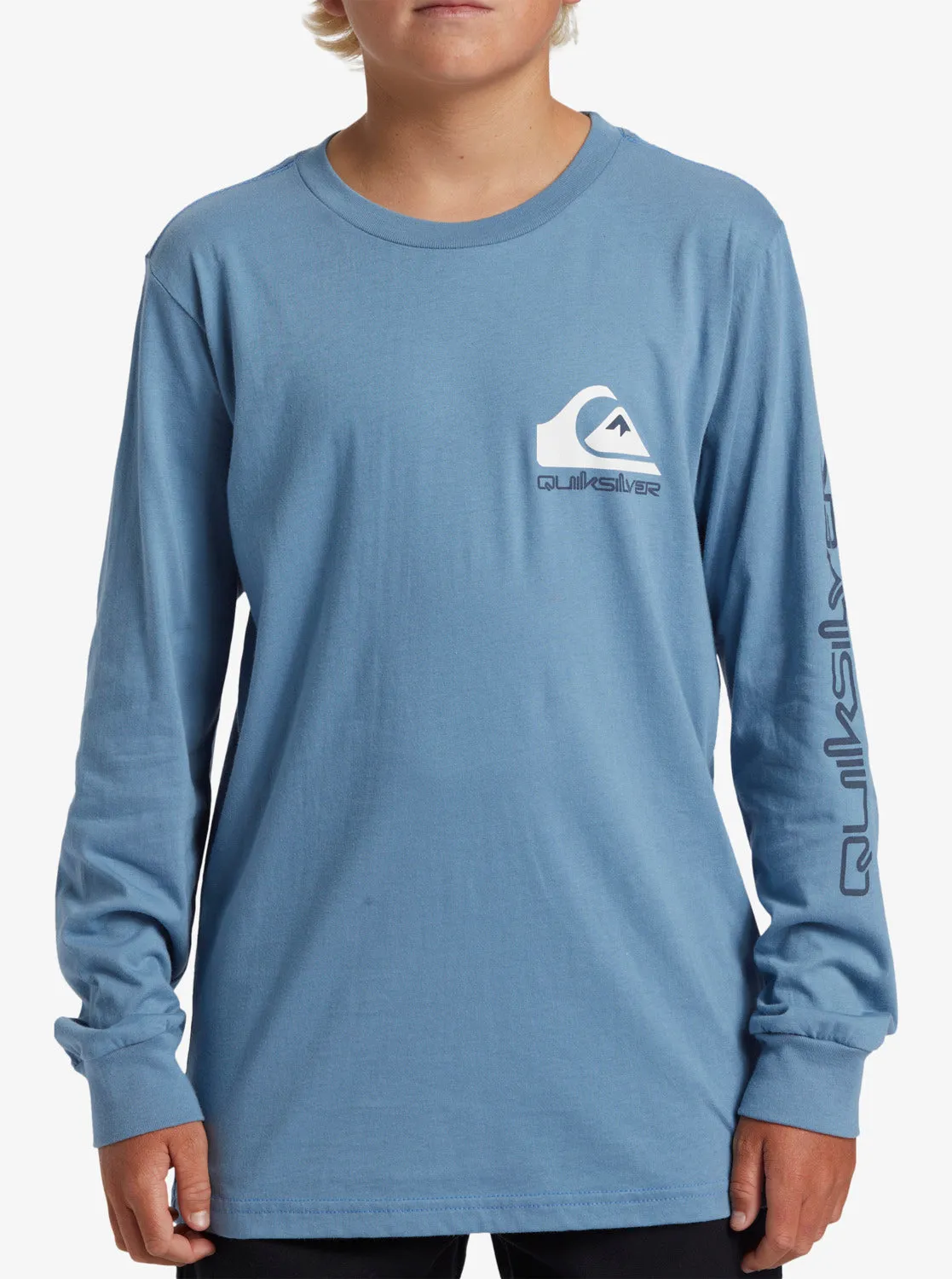 Boys 8-16 Comp Logo Long Sleeve T-Shirt - Blue Shadow sold by Quiksilver product image thumbnail 3