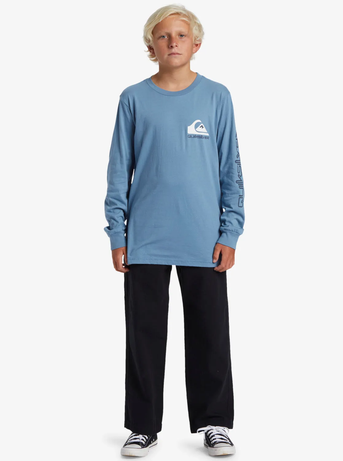 Boys 8-16 Comp Logo Long Sleeve T-Shirt - Blue Shadow sold by Quiksilver product image thumbnail 4