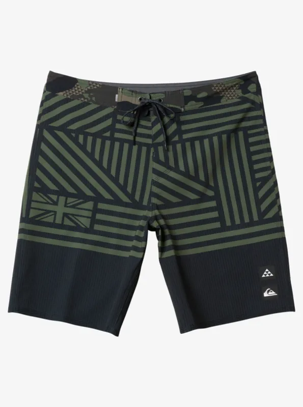 Surfsilk Hawaii Flag 20" Boardshorts - Black sold by Quiksilver