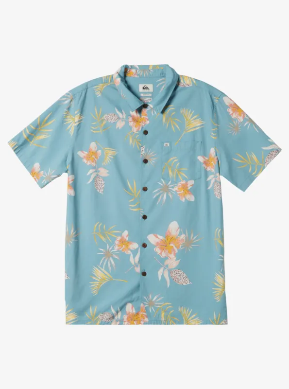 Tropical Floral Short Sleeve Woven Shirt - Reef Waters Tropical Floral Ss sold by Quiksilver
