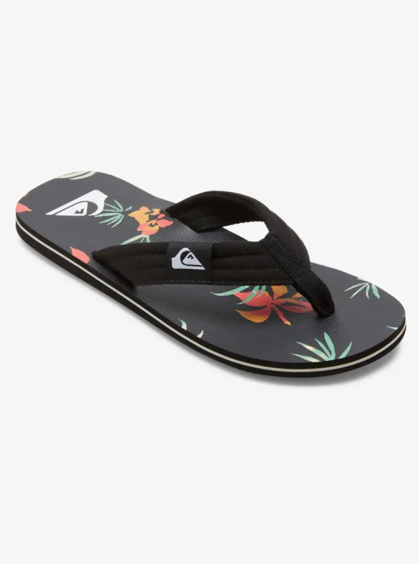 Molokai Layback Sandals - Black/Orange/Green sold by Quiksilver
