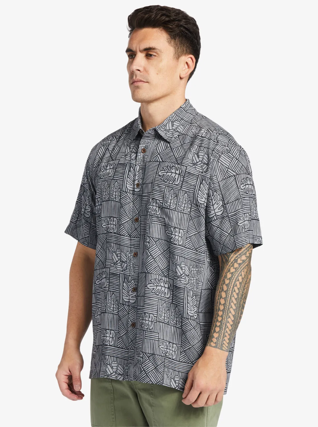 Waterman Amazed Palm Woven Shirt - Black Amazed Palm sold by Quiksilver product image thumbnail 4