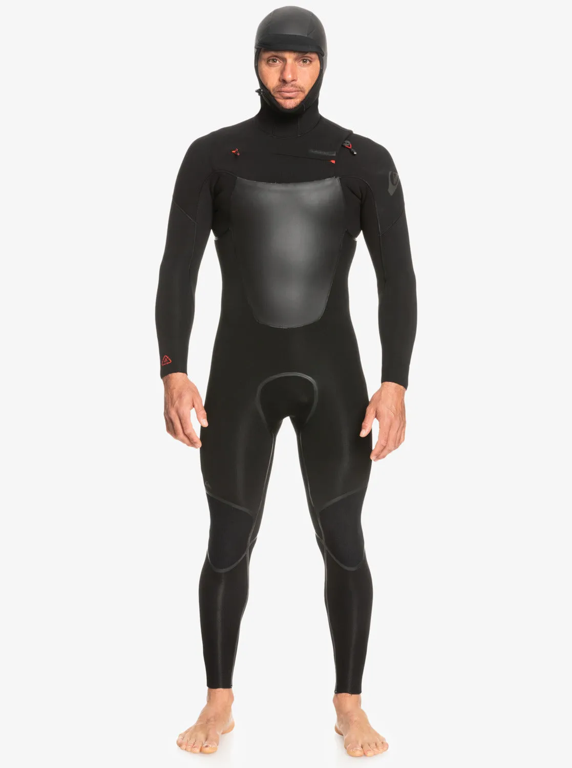4/3 Marathon Sessions Hooded Chest-Zip Wetsuit - Black sold by Quiksilver