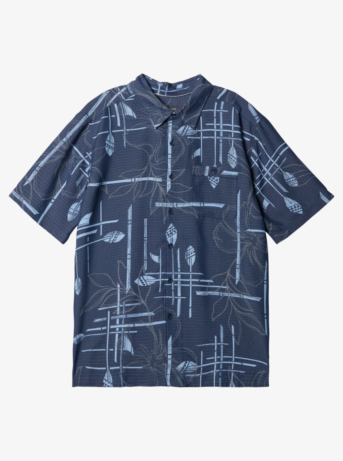 Waterman Paddle Out Short Sleeve Shirt - Navy Blazer sold by Quiksilver