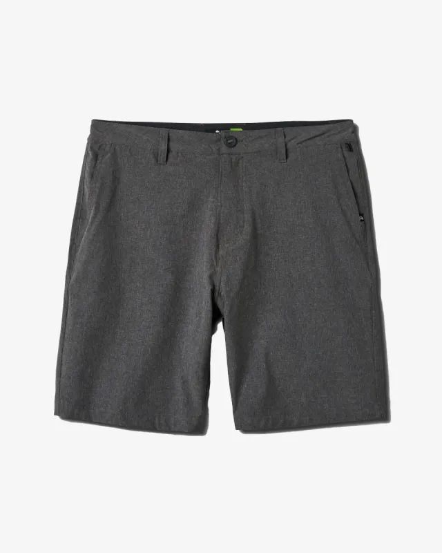 Union Heather Amphibian 20" Hybrid Shorts - Black sold by Quiksilver