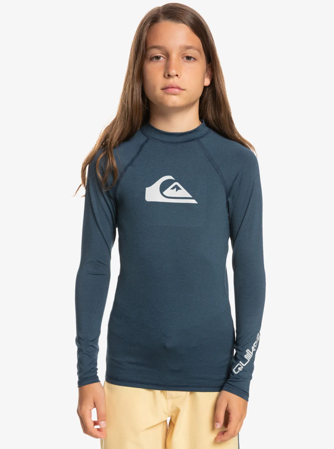 Boys 8-16 All Time Long Sleeve Rashguard - Navy Blazer Heather sold by Quiksilver product image thumbnail 2