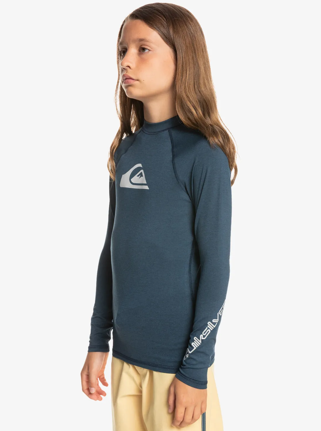 Boys 8-16 All Time Long Sleeve Rashguard - Navy Blazer Heather sold by Quiksilver product image thumbnail 3