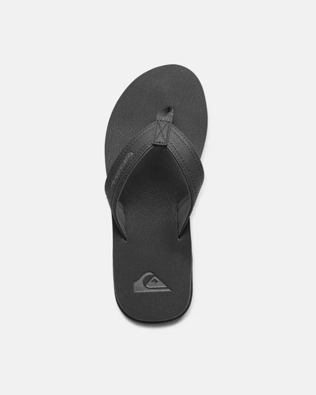 Carving Nubuck 2 Sandals - Solid Black sold by Quiksilver